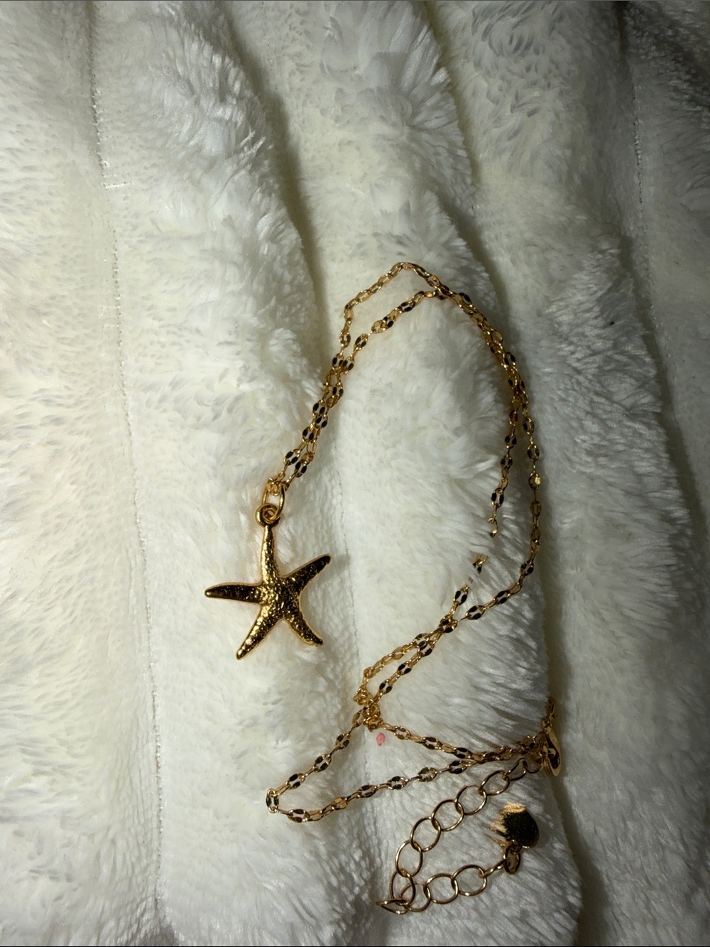 Gold Starfish Charm Necklace for Women